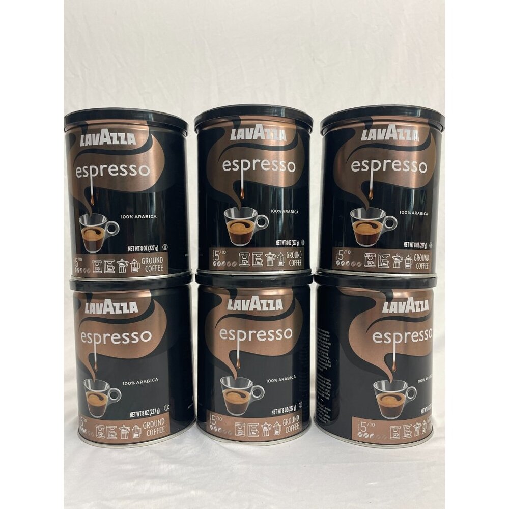 Lavazza Espresso Italiano Ground Coffee 6 Can Bundle 8 oz Each Fresh & Sealed